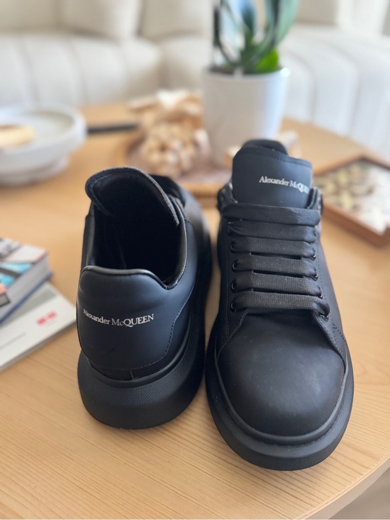 Alexander McQueen Other - Alexander McQueen Black Leather Oversized-Sole Sneakers